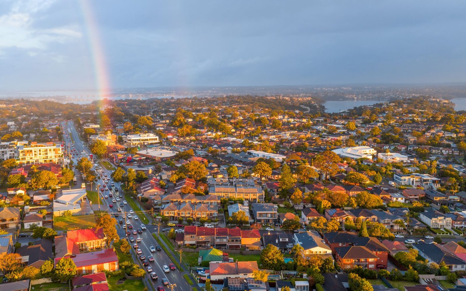 Aerial view of the suburbs we work across
